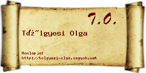 Tölgyesi Olga névjegykártya