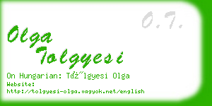 olga tolgyesi business card
